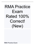 RMA Practice Exam 2023 Rated 100&percnt; Correct&excl; &lpar;New&rpar;