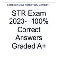 STR Exam 2023- 100% Correct Answers Graded A+