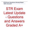  STR Exam Latest Update 2023- Questions and Answers Graded A+