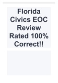  Florida Civics EOC Review Rated 100% Correct