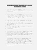Swimming pool operator certification QUESTIONS AND ANSWERS 100&percnt; CORRECT