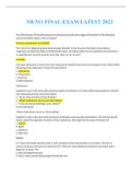 NR 511 Final Exam Q & A&colon; Differential Diagnosis & Primary Care Practicum