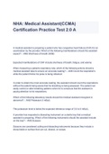 NHA&colon; Medical Assistant&lpar;CCMA&rpar; Certification Practice Test 2&period;0 A Questions & Answers 2023 &lpar; A&plus; GRADED 100&percnt; VERIFIED&rpar;