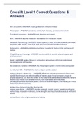 Crossift Level 1 Correct Questions & Answers