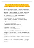 DCF - Child Growth and Development &lpar;CGDR&rpar; Questions and complete answers