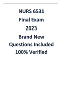 NURS 6531 Final Exam Test Bank 2023