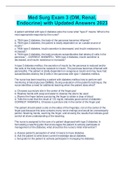 Med Surg Exam 3 &lpar;DM&comma; Renal&comma;  Endocrine&rpar; with Updated Answers 2023