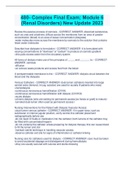 480- Complex Final Exam&semi; Module 6  &lpar;Renal Disorders&rpar; New Update 2023