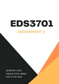 EDS3701 Assignment 2(ANSWERS) Semester 1 2023 (881830)