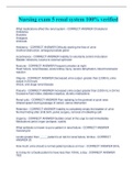 Nursing exam 5 renal system 100&percnt; verified