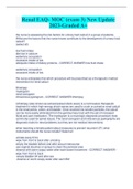 Renal EAQ- MOC &lpar;exam 3&rpar; New Update  2023-Graded A&plus;