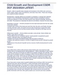 Child Growth and Development CGDR DCF 2023&sol;2024 LATEST&period;