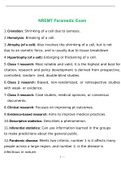 NREMT Paramedic Exam with complete solution&lpar;100&percnt; Verified study guide&rpar;