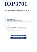 IOP3701 - ASSIGNMENT 3 SOLUTIONS &lpar;SEMESTER 01 2023&rpar;