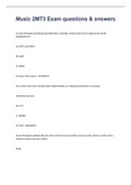 Music 2MT3 Exam questions & answers