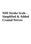 NIH Stroke Scale - Simplified & Added Cranial Nerves 2023 & APEX NIH Stroke Scale Group A Patient 1-6 All Test Groups Answers Key 2023