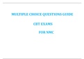MULTIPLE CHOICE QUESTIONS GUIDE CBT EXAMS FOR NMC/1060 CBT QUESTIONS WITH ANSWERS GRADED A+