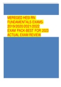 MEREGED HESI RN FUNDAMENTALS EXAMS- 2019/2020/2021/2022 EXAM PACK-BEST FOR 2023 ACTUAL EXAM REVIEW