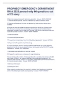 PROPHECY EMERGENCY DEPARTMENT RN A 2023&semi;scored only 66 questions out of 72 sorry