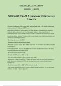 NURS 487 EXAM 2 Questions With Correct Answers