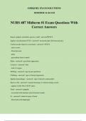 NURS 487 Midterm &num;1 Exam Questions With Correct Answers