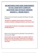 AIR METHODS CHECK RIDE EXAM NEWEST  ACTUAL EXAM WITH COMPLETE  QUESTIONS AND DETAILED ANSWERS  GRADED A &vert; BRAND NEW&excl;&excl;&excl; 
