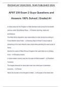 AFST 235 Exam 2 Guyo Questions and Answers 100&percnt; Solved &vert; Graded A&plus;