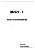 This document is a summary of grade 12 geomorphology content of Geography