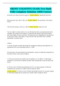 NREMT COGNITIVE EXAM&vert; Test Bank With Complete Solution 100&percnt; Correct