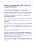 Soccer Referee study guide 2023 with complete solution