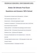 Alattar Exam Package Deal Questions and Answers 100&percnt; Solved