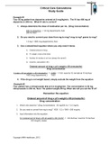 Critical Care Calculations Questions and Answers Study Guide