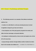 ANCC Domain 4- Psychotherapy and Related Therapies Exams Questions and Answers (2022/2023) (Verified Answers)