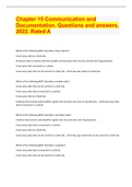 Chapter 15 Communication and Documentation&period; Questions and answers&comma; 2022&period; Rated A
