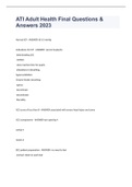 ATI Adult Health Final Questions & Answers 2023