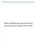Relias dysrhythmia basic test answers 2023 dysrhythmia basic A a graded 100&percnt; verified