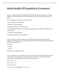 Adult Health ATI questions & answers