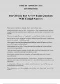 The Odyssey Test Review Exam Questions With Correct Answers