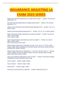 INSUARANCE ADJUSTING LA  EXAM 2023 SERIES RATED A