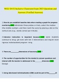 WGU D152 Inclusive Classroom Exam 2023 Questions and Answers &lpar;Verified Answers&rpar;