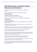NHA Phlebotomy certification Exam Questions and Answers  latest 2023/2023