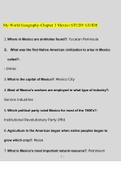 My World Geography-Chapter 3 Mexico STUDY GUIDE Exams Questions and Answers &lpar;2022&sol;2023&rpar; &lpar;Verified Answers&rpar;