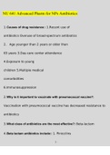 NU 641 Advanced Pharm for NPs Antibiotics Exams Questions and Answers &lpar;2022&sol;2023&rpar; &lpar;Verified Answers&rpar;