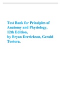 Test Bank for Principles of Anatomy and Physiology&comma; 12th Edition&comma; by Bryan Derrickson&comma; Gerald Tortora&period;