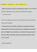 Emergency Department RN A prophecy Exam &sol; PROPHECY EMERGENCY DEPARTMENT RN A Test &lpar;answered Summer 2023&rpar;