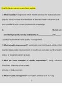 Healthcare Quality Improvement and Risk Management-WGU C430 Exams Questions and Answers &lpar;2022&sol;2023&rpar; &lpar;Verified Answers&rpar;