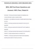 BIOL 266 Final Exam Questions and Answers 100&percnt; Pass &vert; Rated A&plus;