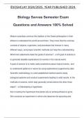 Biology Savvas Semester Exam Questions and Answers 100&percnt; Solved