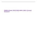 PHRCA Exam 2023&sol;2024 With 100&percnt; Correct Answers