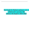 Test bank for Buttaro primary ca re a collaborative practice 6th edition-All chapters-2023-2024